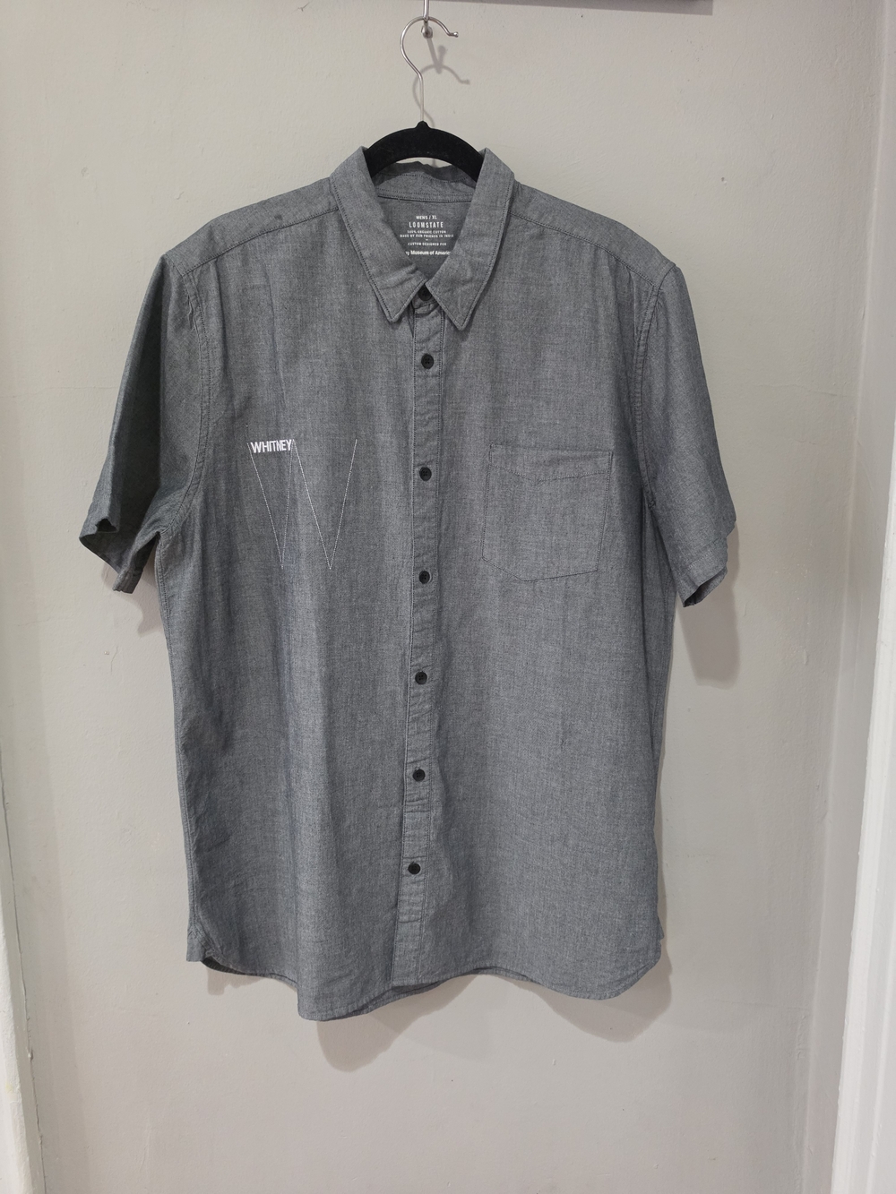 Loomstate Men's Short-Sleeve Button-Down Shirt - Gray
